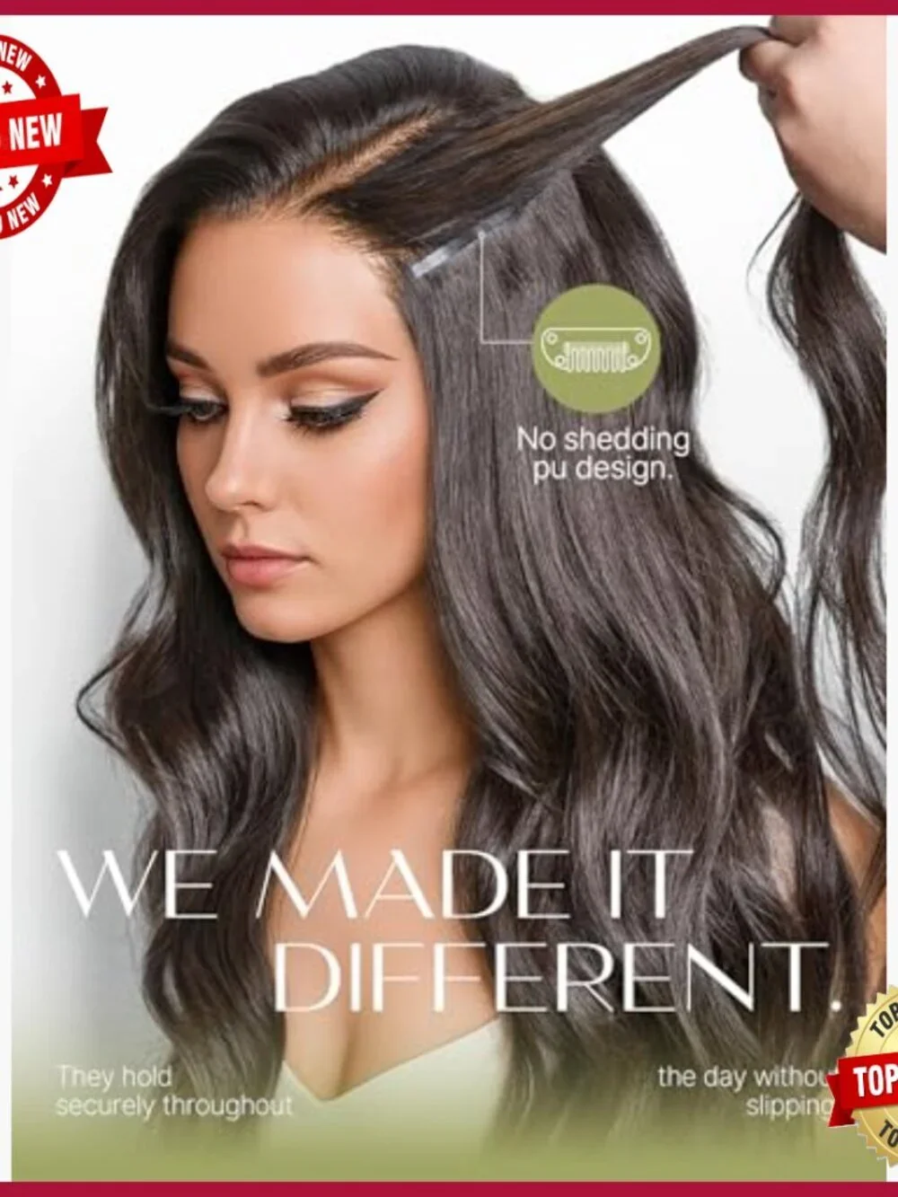 Human Hair Clip-In Extensions 100g 7-Piece Heat Resistant Virgin Remy
